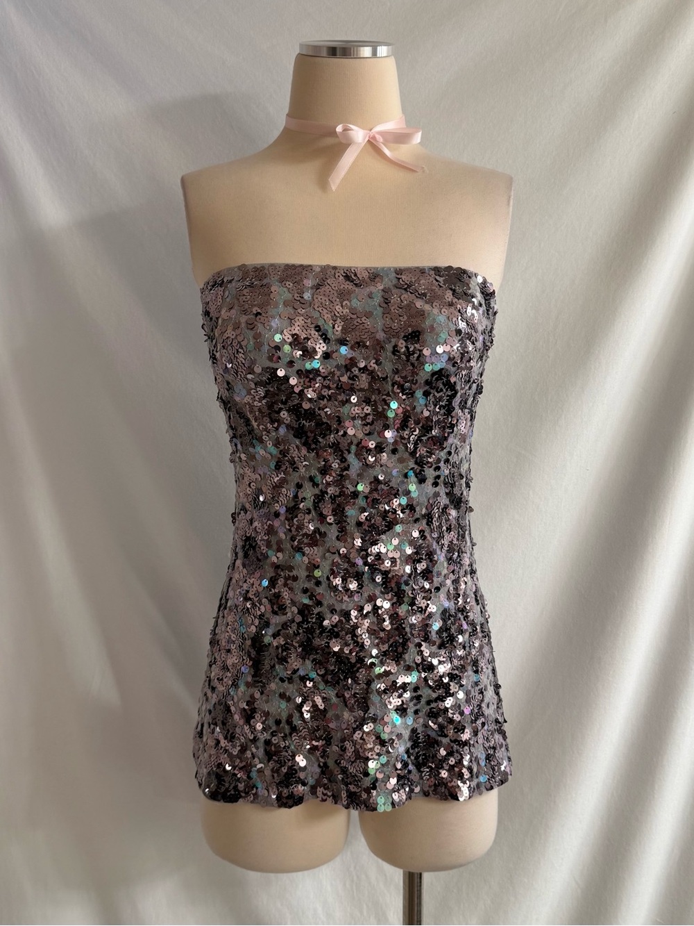Express Strapless Sequin Tube Top
